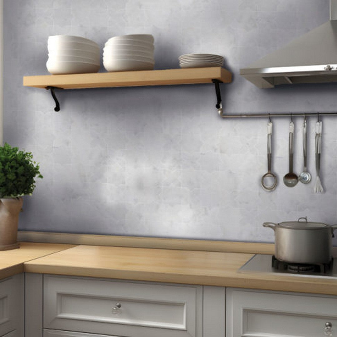 Qualis-Ceramica-12-x-12-Chelsea-Marble-3-Cross-&-Star-Mosaic-White-Grey