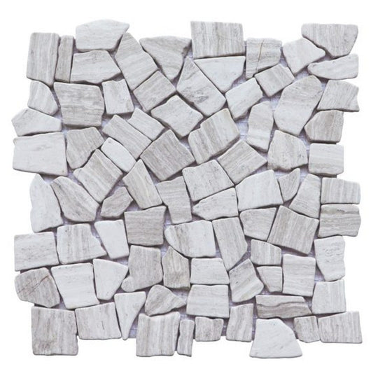 Qualis Ceramica 12" x 12" Chelsea Matte Natural Stone Limestone Mini Opus Mosaic