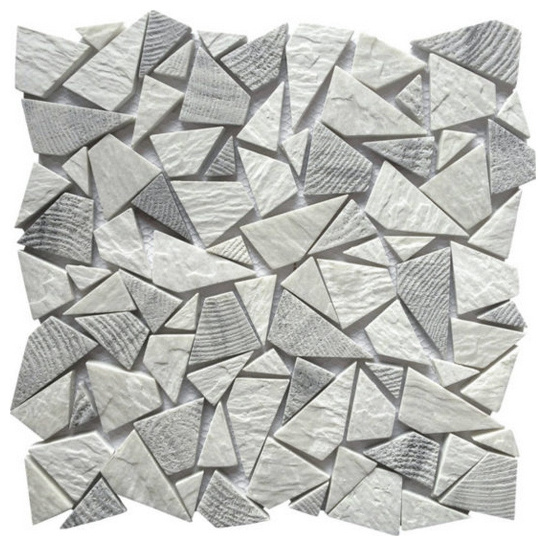 Qualis Ceramica 12" x 12" Chelsea Natural Stone Reconstituted Mini Opus Mosaic