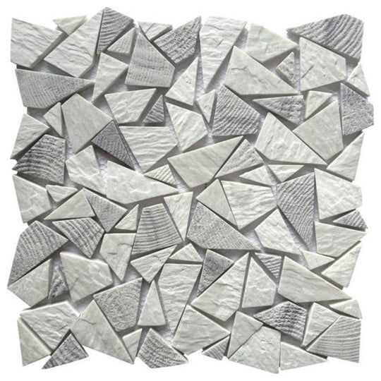 Qualis Ceramica 12" x 12" Chelsea Natural Stone Reconstituted Mini Opus Mosaic