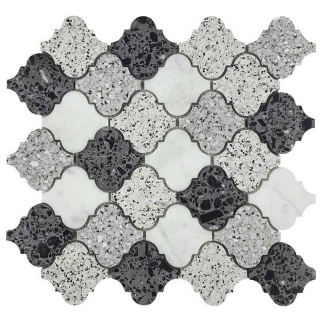 Qualis Ceramica 11.8" x 11.8" Chelsea Natural Stone Lantern Terrazzo Marble Mosaic