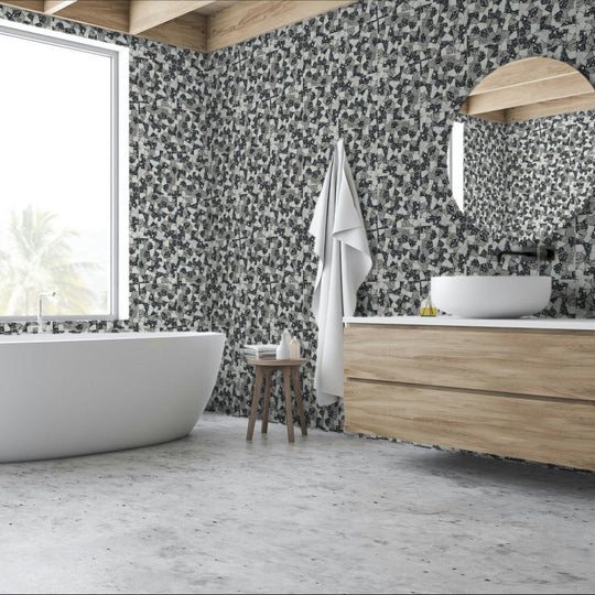 Qualis-Ceramica-12-x-12-Chelsea-Natural-Stone-Mini-Opus-Terrazzo-Marble-Mosaic-White-Grey-Black-Mix