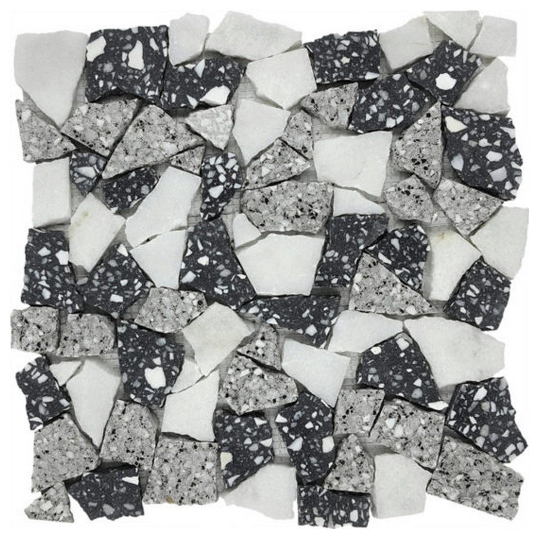 Qualis Ceramica 12" x 12" Chelsea Natural Stone Mini Opus Terrazzo Marble Mosaic