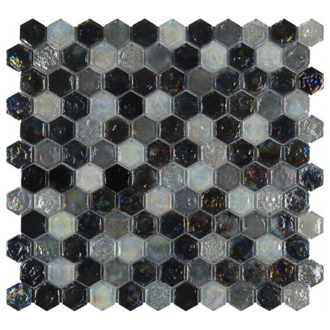 Qualis Ceramica 12" x 12" Chelsea Glass Hex Mosaic