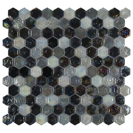 Qualis Ceramica 12" x 12" Chelsea Glass Hex Mosaic