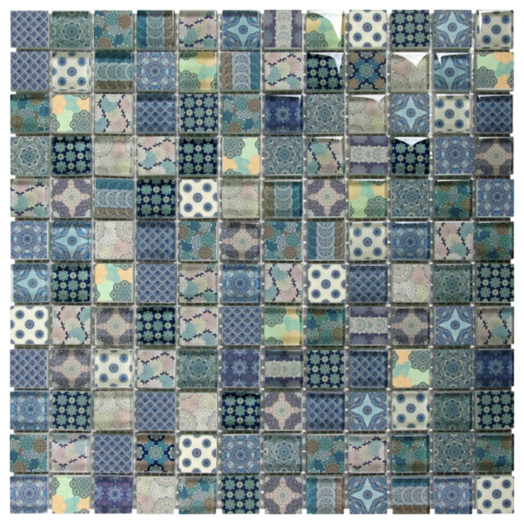 Qualis Ceramica 11.8" x 11.8" Chelsea Glossyy Glass Classic Decor Mosaic