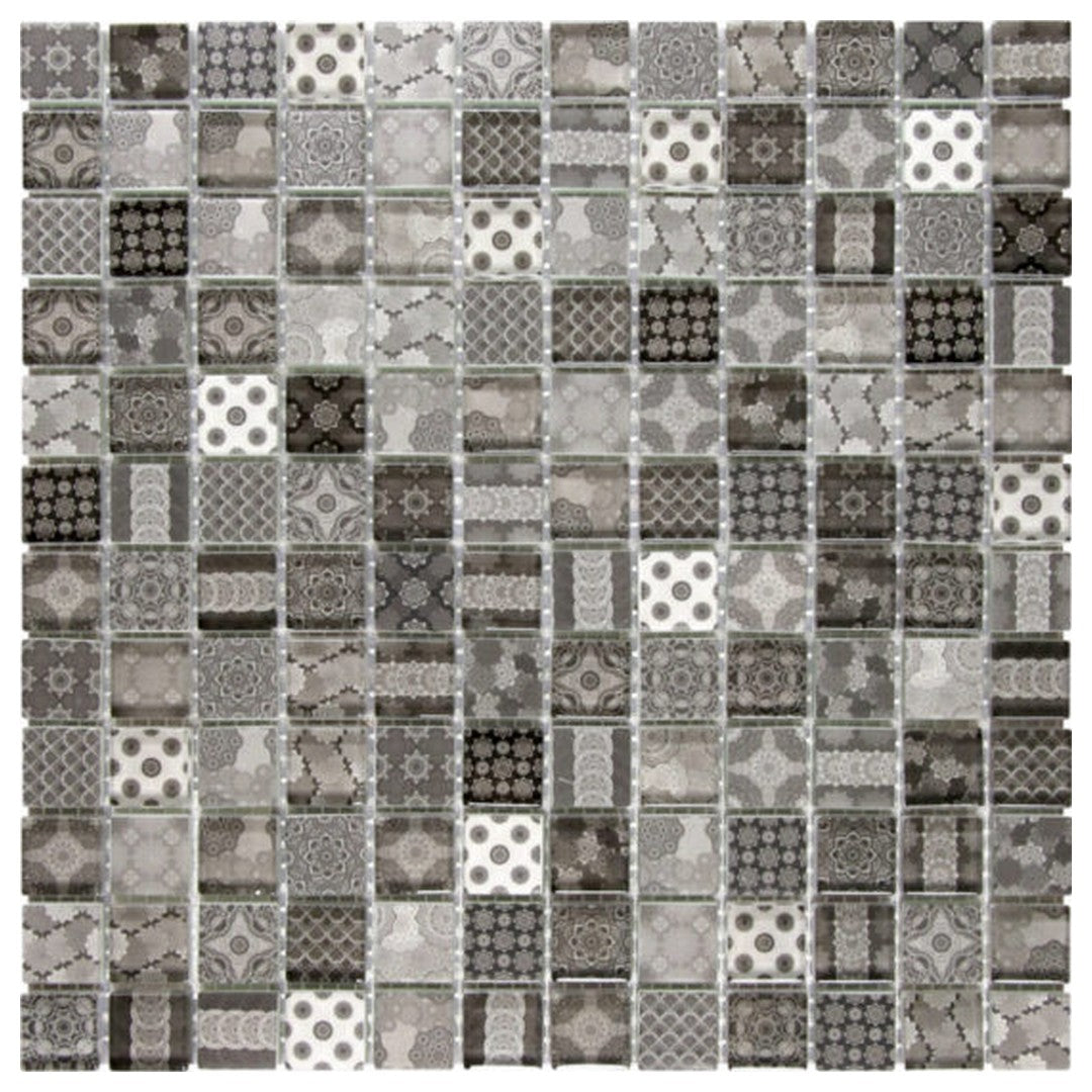 Qualis Ceramica 11.8" x 11.8" Chelsea Glossyy Glass Classic Decor Mosaic