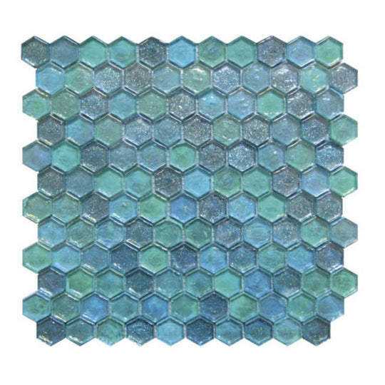 Qualis Ceramica 12" x 12" Chelsea Glass Hex Mosaic