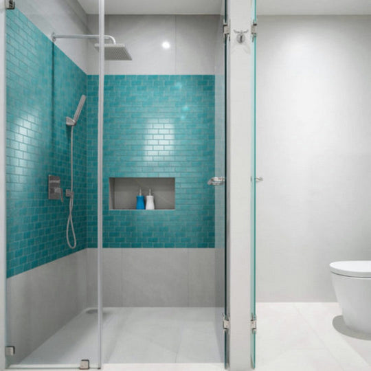 Qualis-Ceramica-12-x-12-Chelsea-Glass-2x4-Linear-Brick-Pattern-Mosaic-Aqua