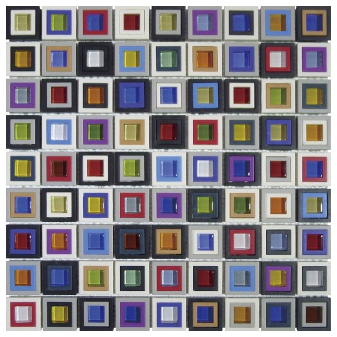 Qualis Ceramica 12" x 12" Chelsea Glass Resin Mosaic