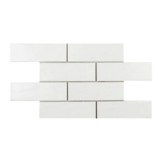 Qualis Ceramica 11" x 16" Hamptons Ceramic Brickwork Mosaic