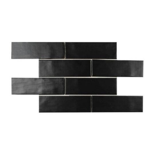 Qualis Ceramica 11" x 16" Hamptons Matte Ceramic Brickwork Mosaic