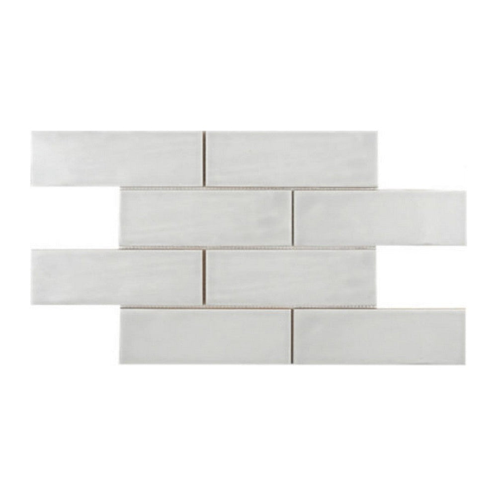 Qualis Ceramica 11" x 16" Hamptons Matte Ceramic Brickwork Mosaic