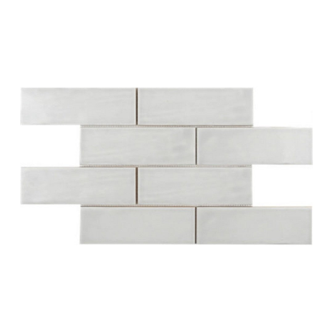 Qualis Ceramica 11" x 16" Hamptons Matte Ceramic Brickwork Mosaic