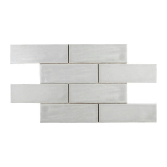 Qualis Ceramica 11" x 16" Hamptons Ceramic Brickwork Mosaic