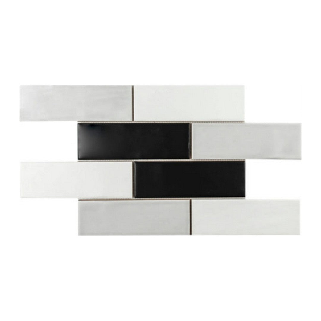 Qualis Ceramica 11" x 16" Hamptons Ceramic Brickwork Mosaic