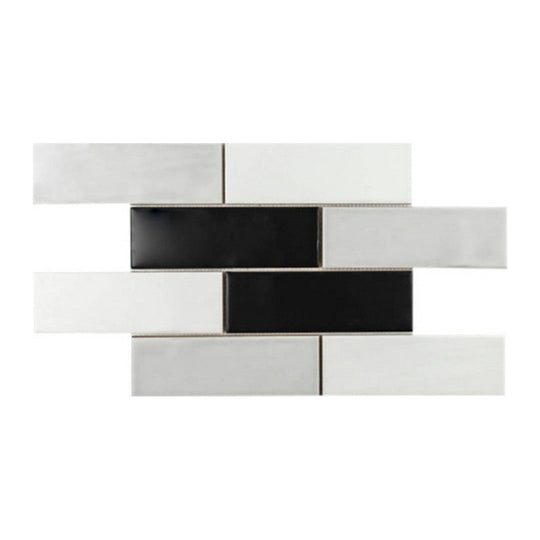 Qualis Ceramica 11" x 16" Hamptons Ceramic Brickwork Mosaic