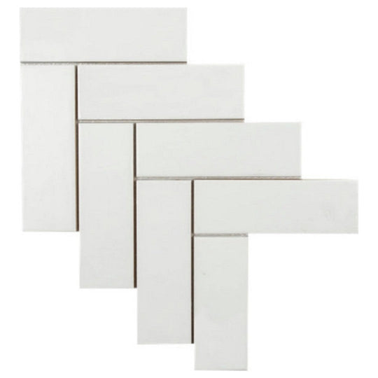 Qualis Ceramica 11" x 15" Hamptons Ceramic Step Up Mosaic