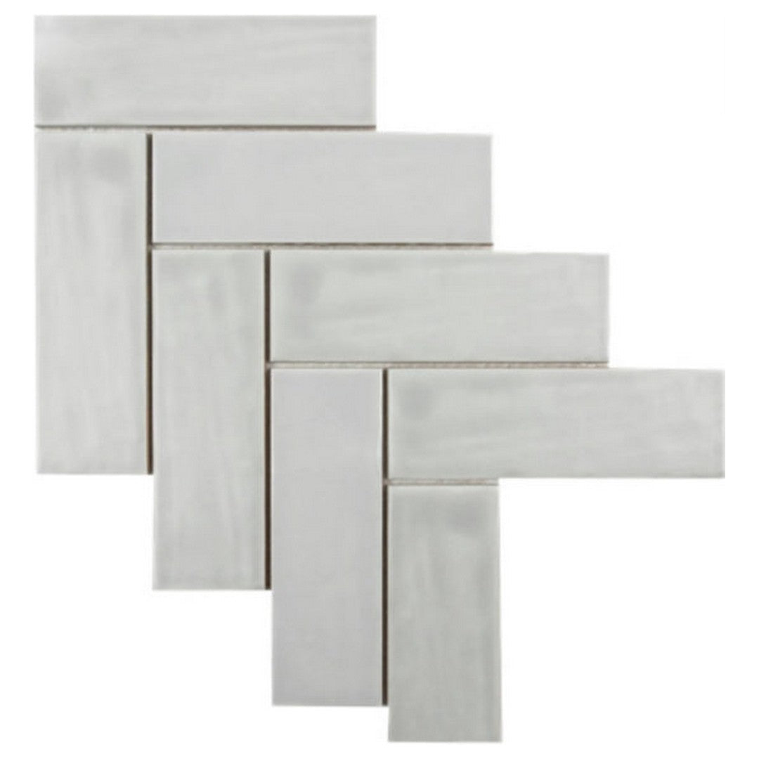 Qualis Ceramica 11" x 15" Hamptons Matte Ceramic Step Up Mosaic
