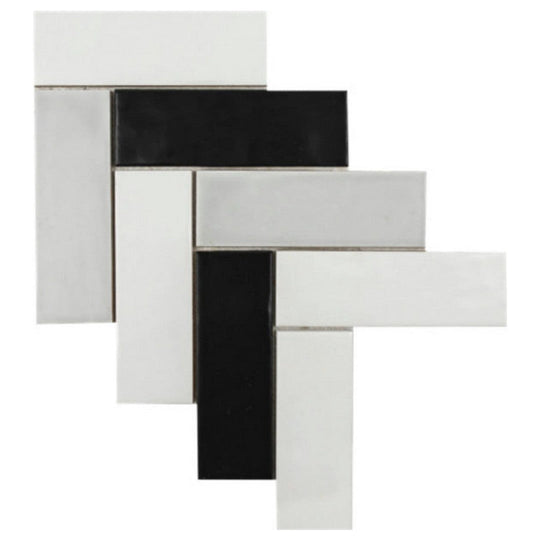 Qualis Ceramica 11" x 15" Hamptons Ceramic Step Up Mosaic