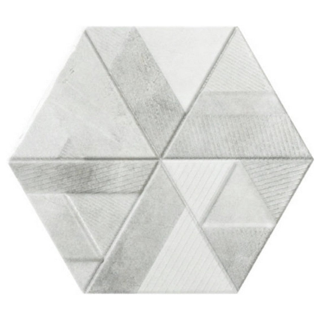 Qualis Ceramica 10" x 11" Hamptons Porcelain Hex Field Wall Tile