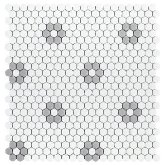 Qualis Ceramica 13" x 13" Hamptons Glass Everly Mosaic