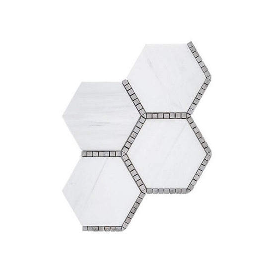 Qualis Ceramica 9.75" x 11" Hamptons Honed Marble Gram Mosaic