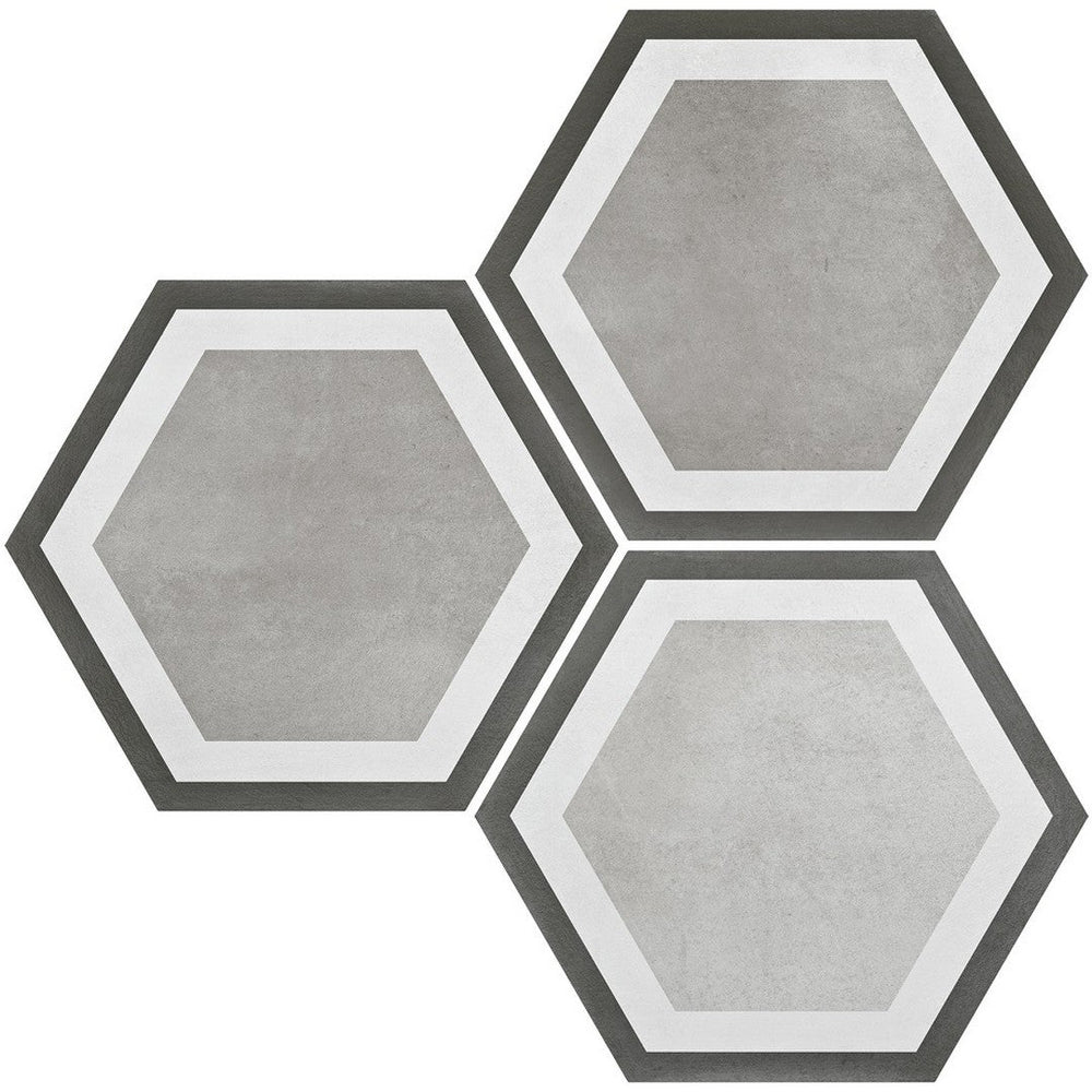 Rickert 9.06" x 10.63" Durstone Matte Porcelain Hexagon Tile