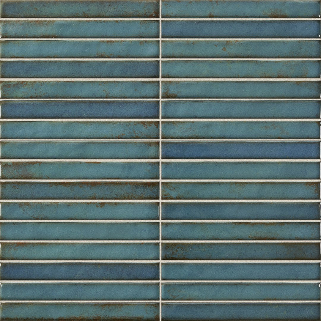 Rickert 14" x 14" LaPlatera Pencil Glossy Ceramic Tile