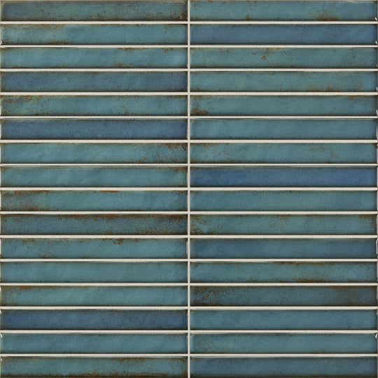 Rickert 14" x 14" LaPlatera Pencil Glossy Ceramic Tile