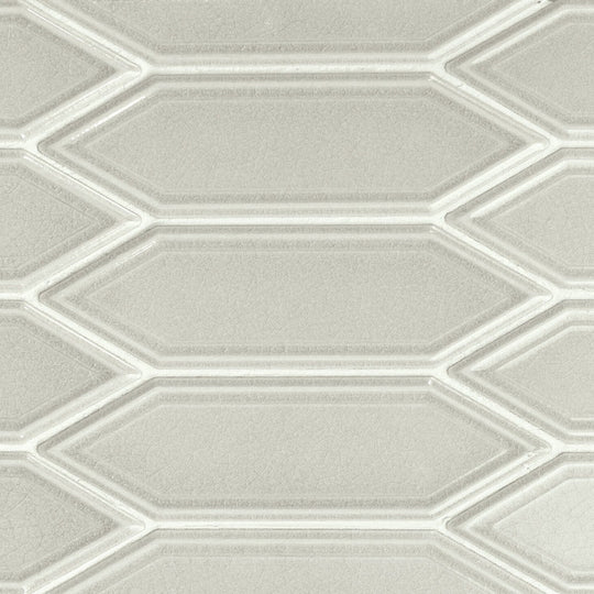 Rickert 11.02" x 12.60" Ape Hamptons Cooper Glossy Ceramic 2x7" Mosaic