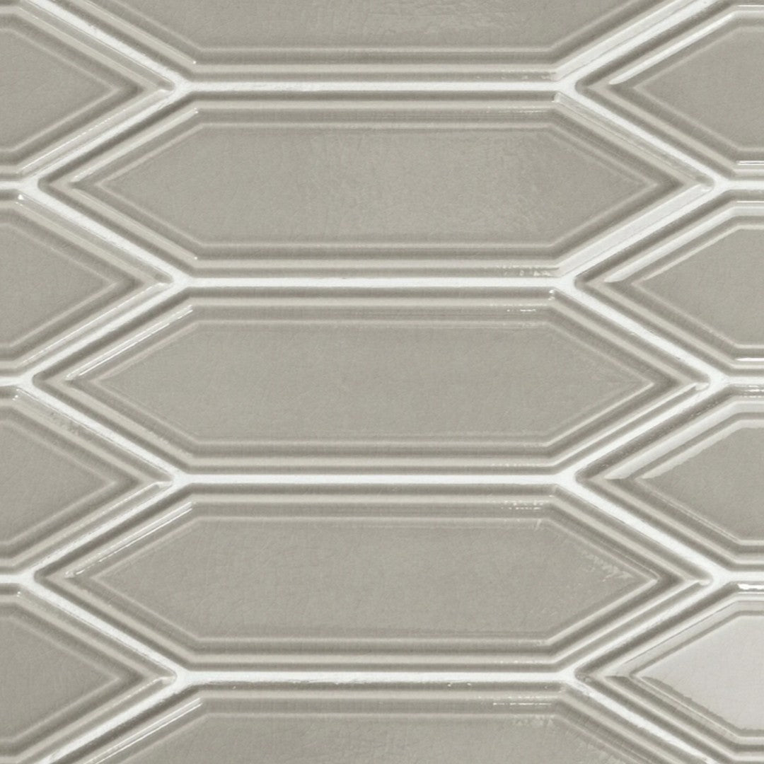 Rickert 11.02" x 12.60" Ape Hamptons Cooper Glossy Ceramic 2x7" Mosaic