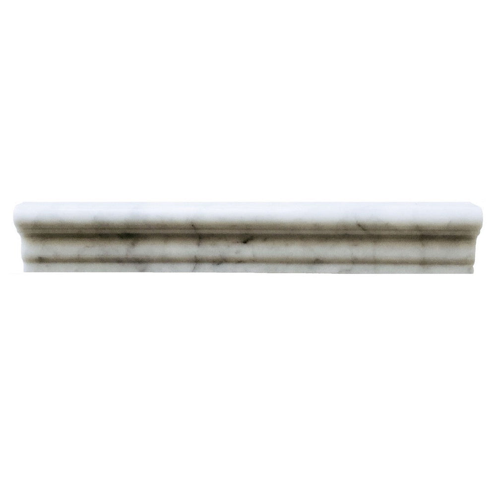 Rickert 2" x 12" Carrara Polished Marble Chair Rail