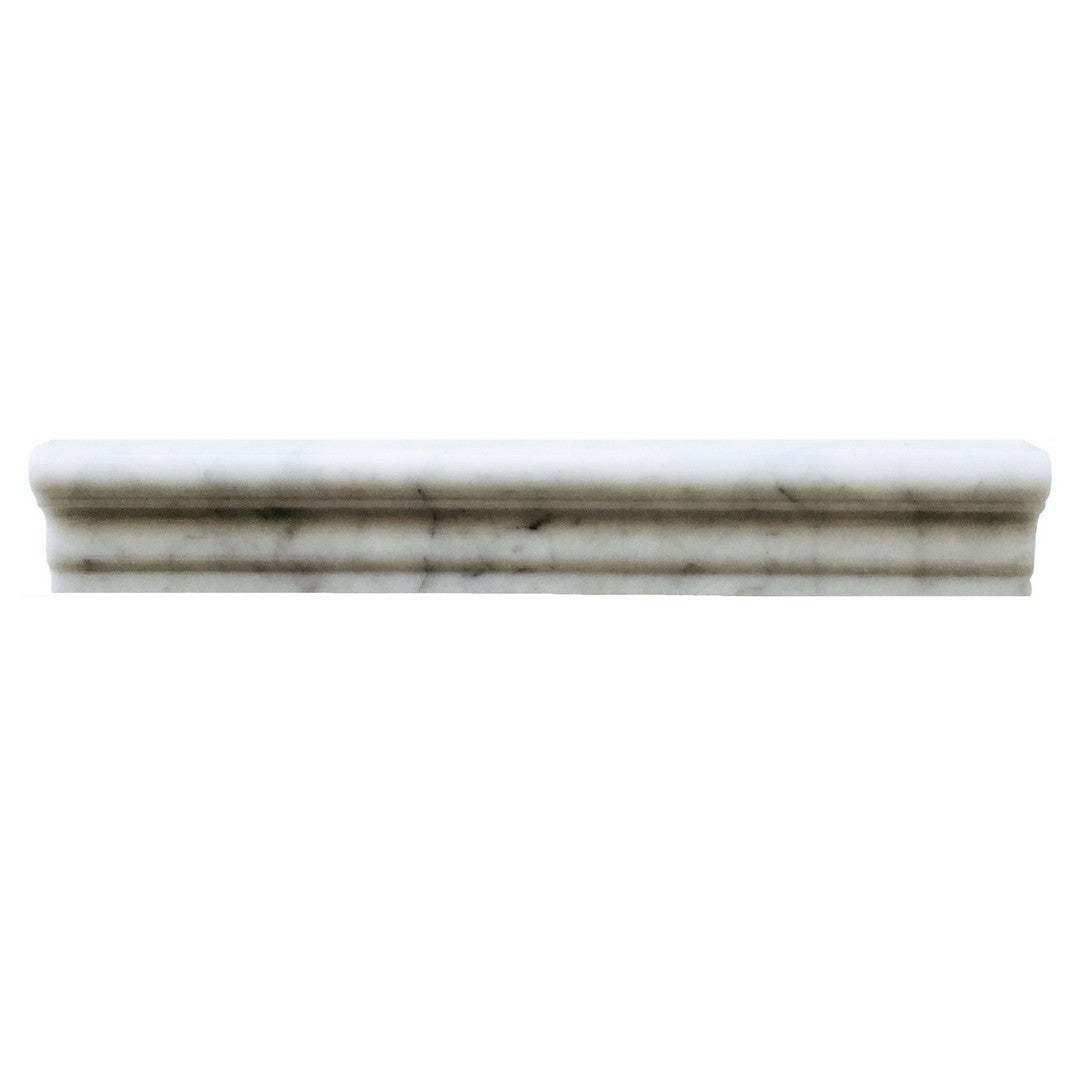 Rickert 2" x 12" Carrara Polished Marble Chair Rail
