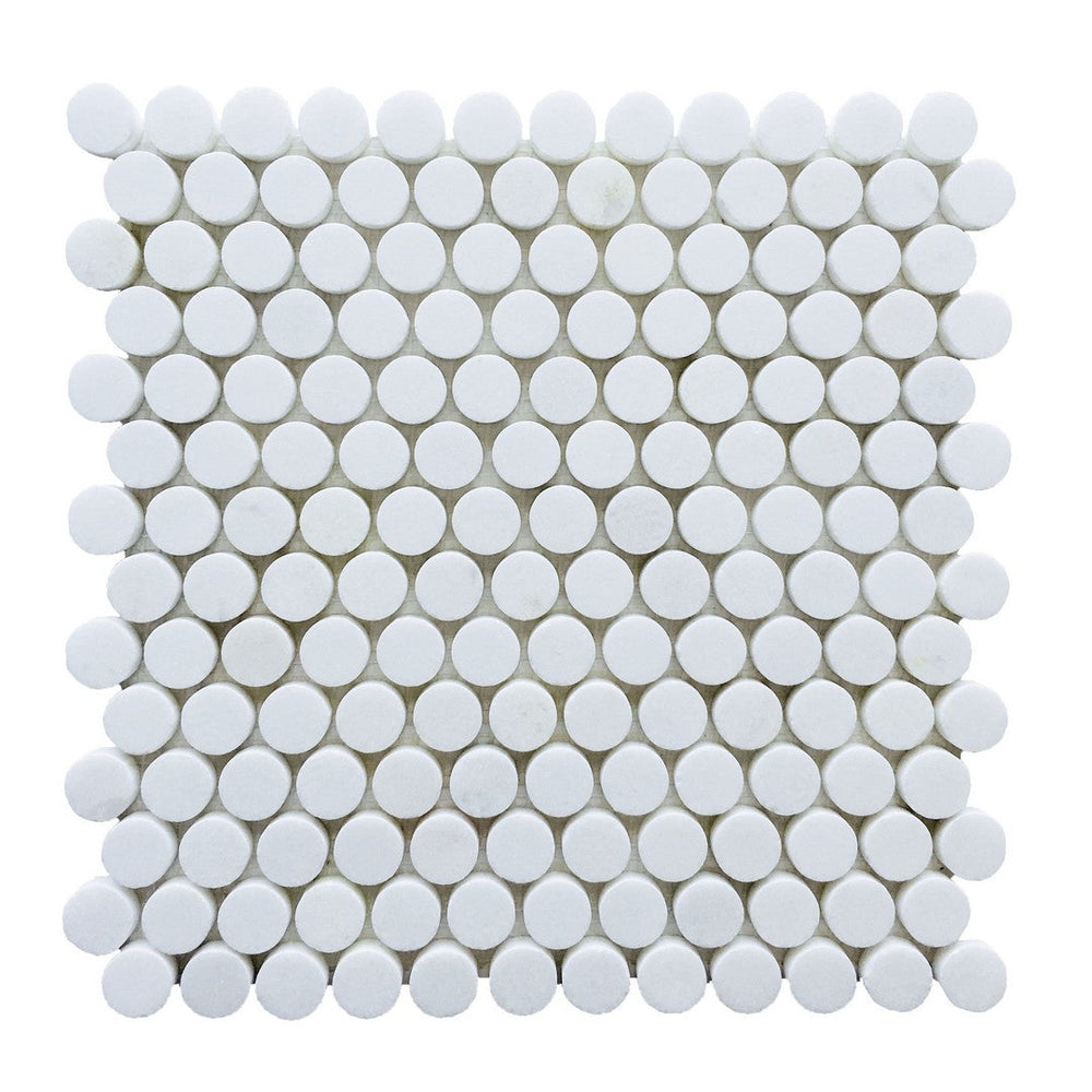 Rickert-12-x-12-Marble-Mosaic-Polished-Marble-1-Penny-Round-Mosaic-Thassos