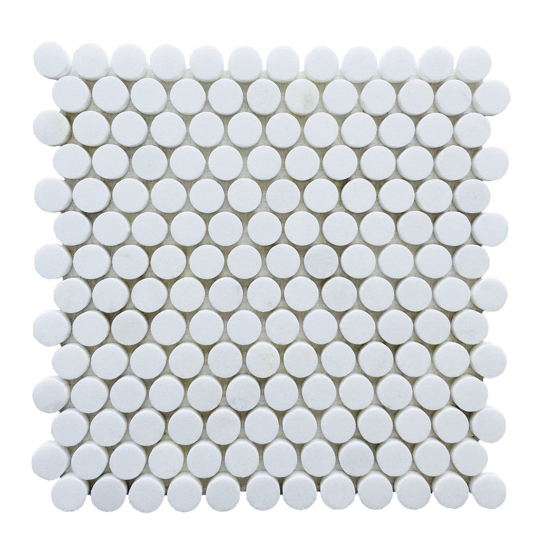 Rickert-12-x-12-Marble-Mosaic-Polished-Marble-1-Penny-Round-Mosaic-Thassos