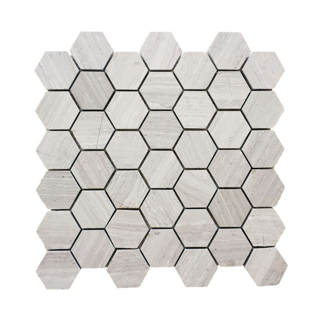 Rickert-12-x-12-Marble-Mosaic-Honed-Marble-2-Hexagon-Mosaic-Wooden-White