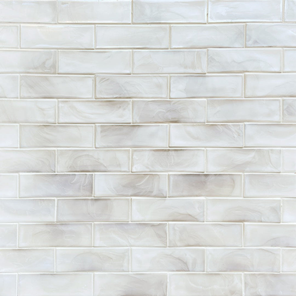 Rickert 11.73" x 11.73" Shimmer Glossy Glass 2x6" Mosaic