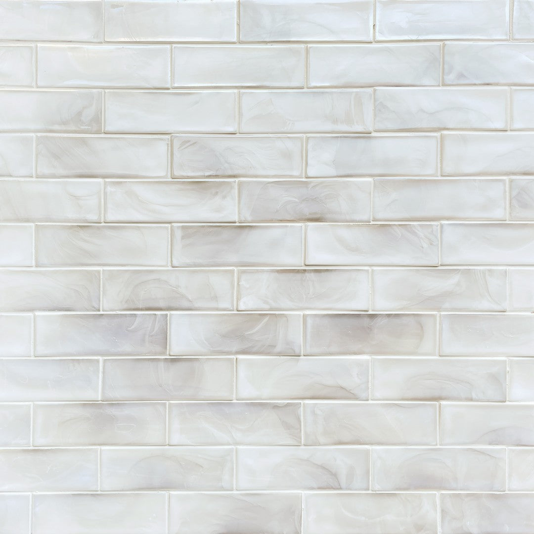 Rickert 11.73" x 11.73" Shimmer Glossy Glass 2x6" Mosaic