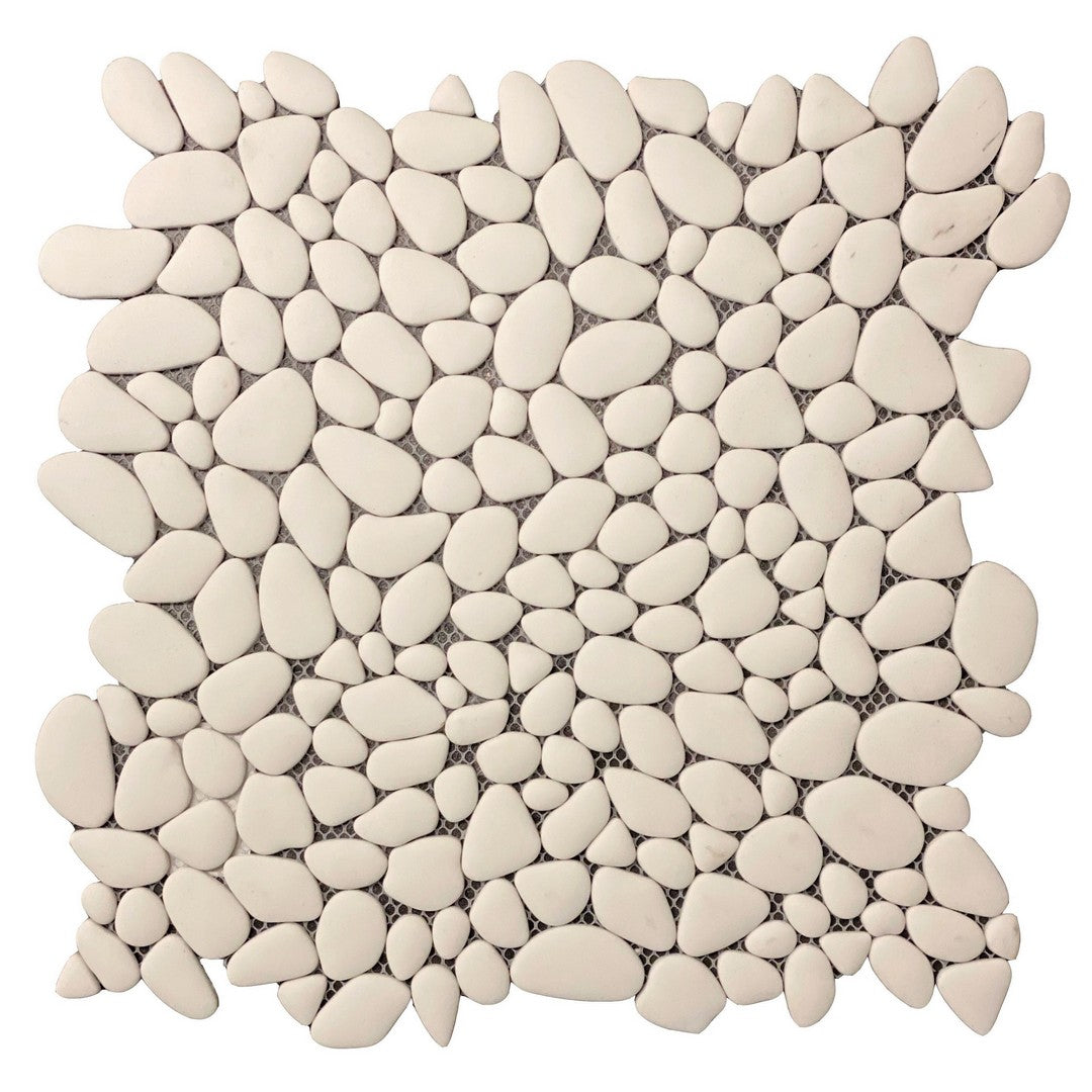 Rickert 12" x 12" Pebble Matte Glass Mosaic