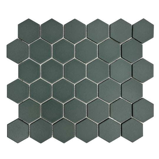 Rickert 11.10" x 12.80" Matte Porcelain 2" Hexagon Mosaic