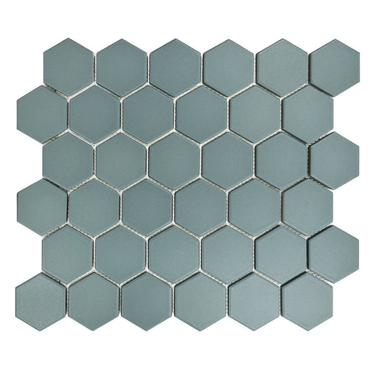 Rickert 11.10" x 12.80" Matte Porcelain 2" Hexagon Mosaic