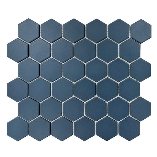 Rickert 11.10" x 12.80" Matte Porcelain 2" Hexagon Mosaic