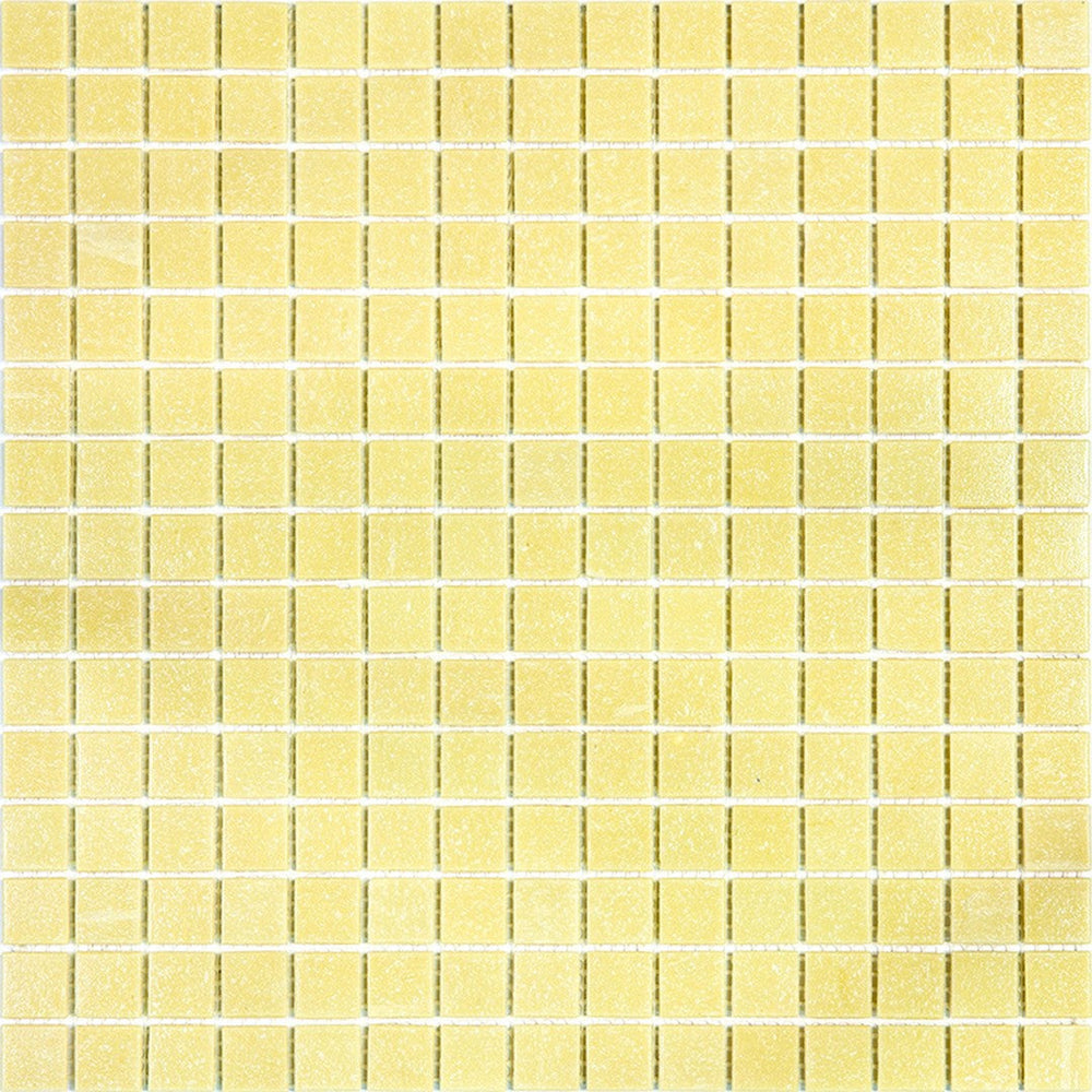 MiR Alma Solid Color 0.8" Sandy Beige 12" x 12" Glass Mosaic