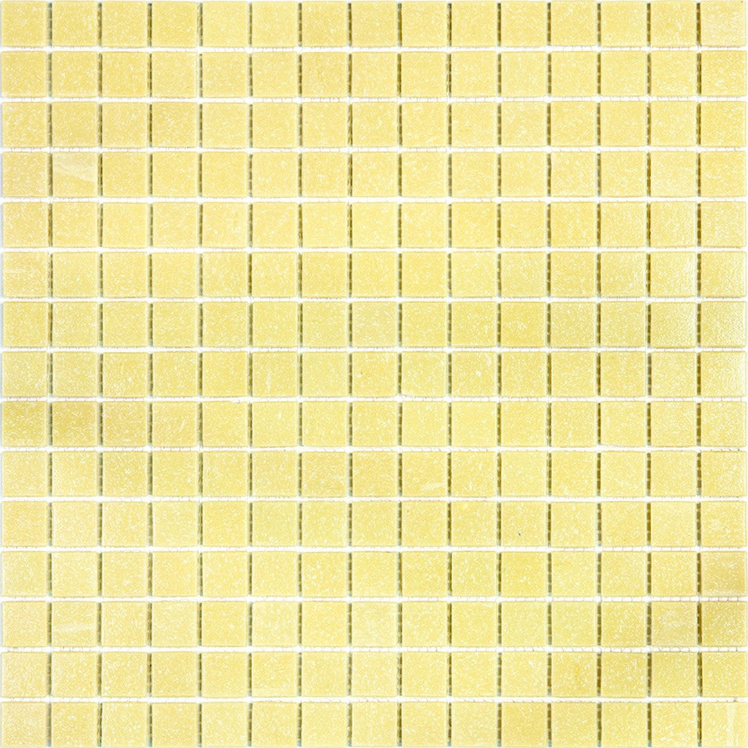 MiR Alma Solid Color 0.8" Sandy Beige 12" x 12" Glass Mosaic