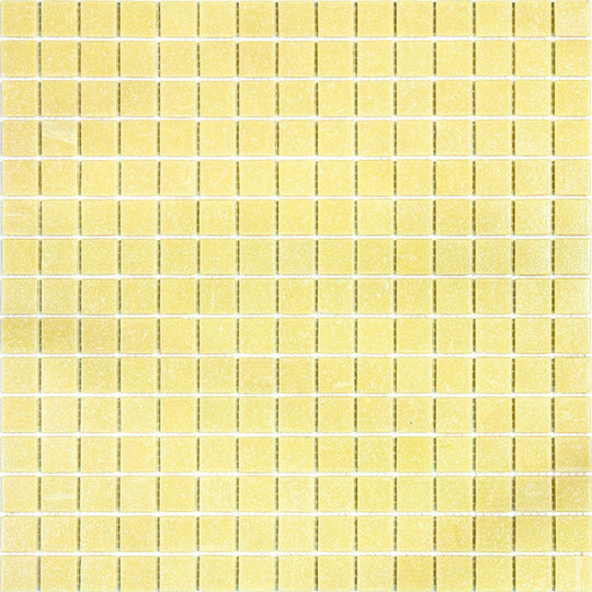 MiR Alma Solid Color 0.8" Sandy Beige 12" x 12" Glass Mosaic