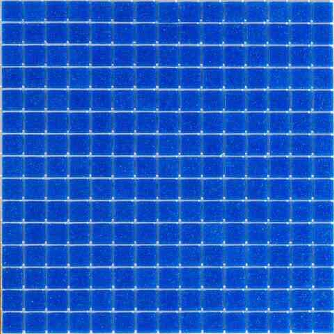 MiR Alma Solid Color 0.8" Sandy Blue 12" x 12" Glass Mosaic