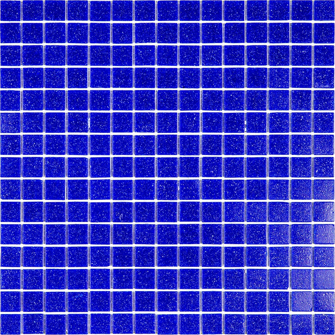 MiR Alma Solid Color 0.8" Sandy Blue 12" x 12" Glass Mosaic