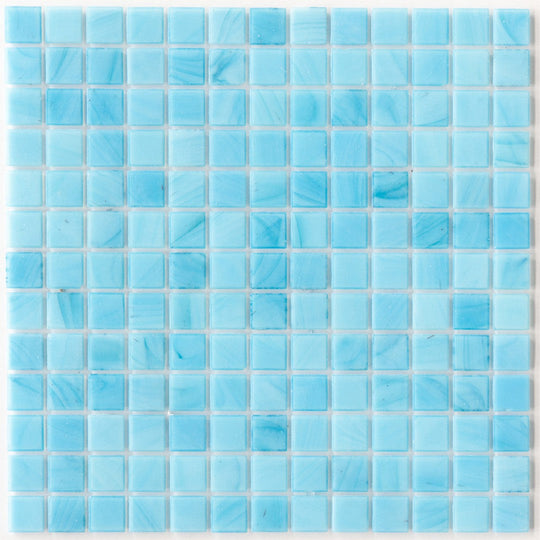 MiR Alma Solid Color 0.8" Sandy Green 12" x 12" Glass Mosaic