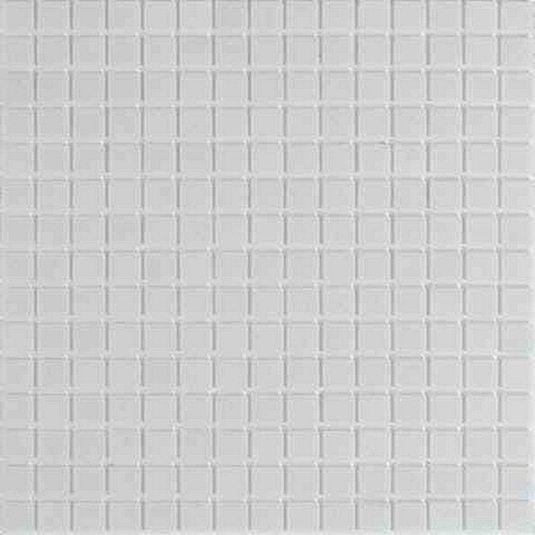 MiR Alma Solid Color 0.8" Sandy Grey 12" x 12" Glass Mosaic